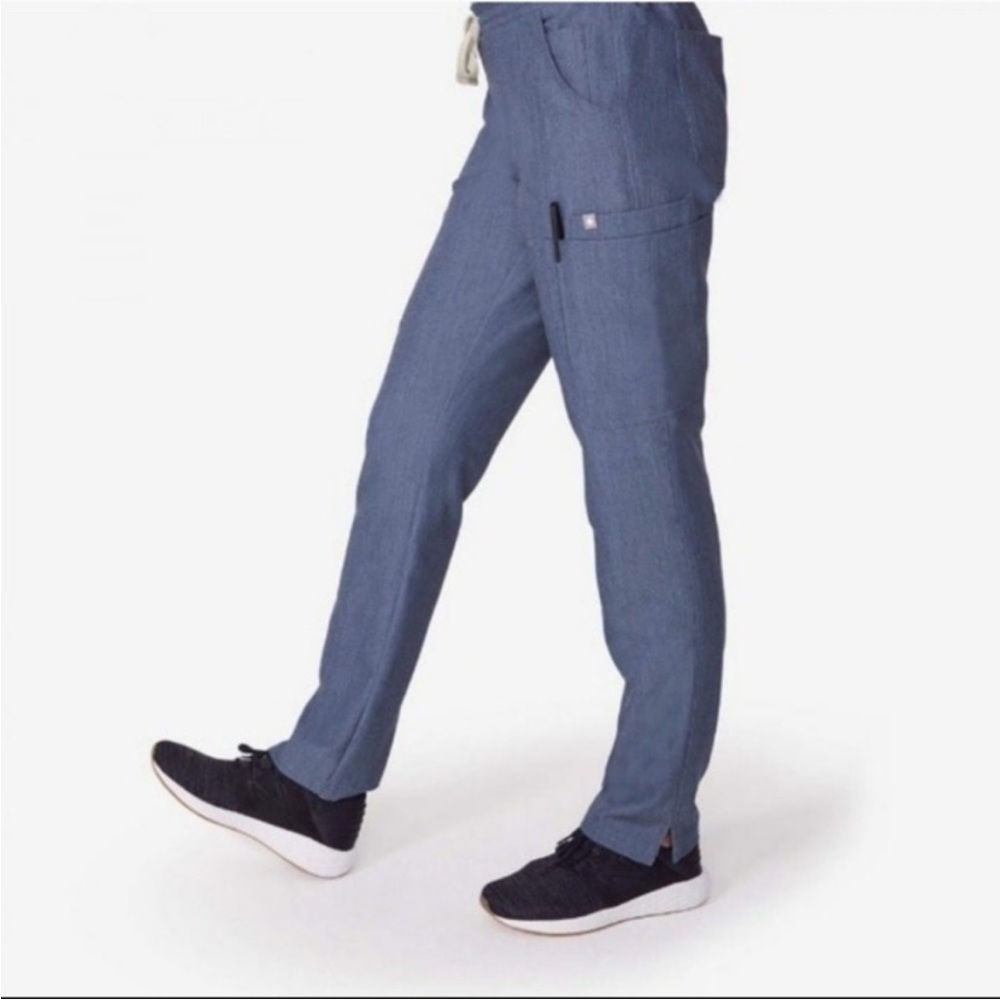 Figs Limited Edition Heathered Denim Yola Skinny Scrub Pant Womens Small